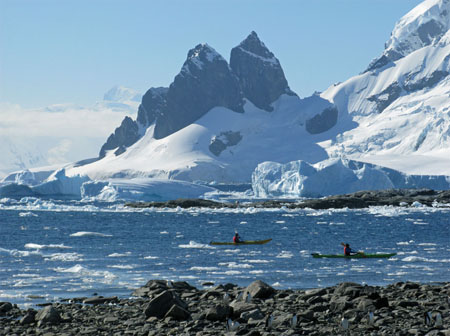 Kayakers off Danco Island