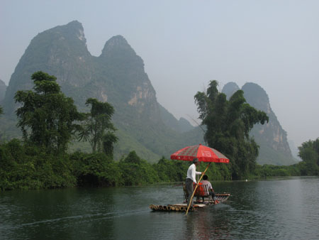 Rafting on the Yulong River