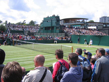The outside courts are usually crowded