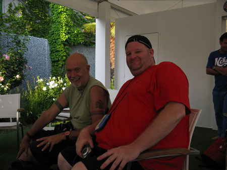 The author and Tennis partner Big Dave at Roland Garos