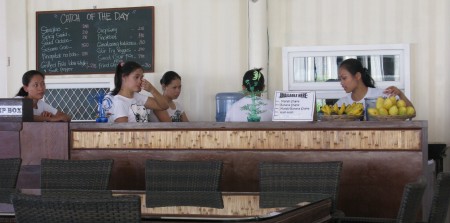 Our friendly and attractive waitressing crew - never overworked!