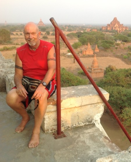 The author at Schwesandaw Paya, Bagan