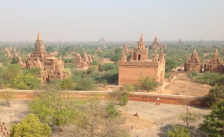 Bagan landscape from Dhammayazika Paya, Bagan