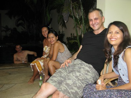 First into the pool has to be Gio - of course!