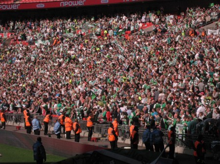Yeovil Fans salute their team.