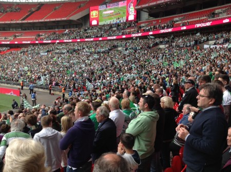 Yeovil fans savouring the atmosphere. 