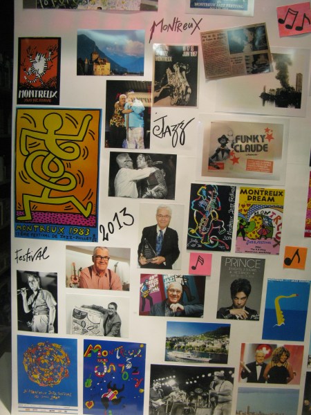 Shop window tribute to Claude Nobs – Founder and Director of the Montreux Festival 