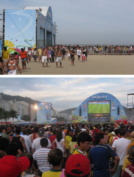 The Cococobana Beach Fan Zone was popular with fans from around the world.