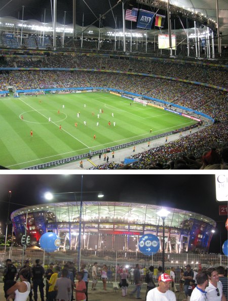 The Arena Fonte Nova in Salvador was impressive in design and had great viewing locations.