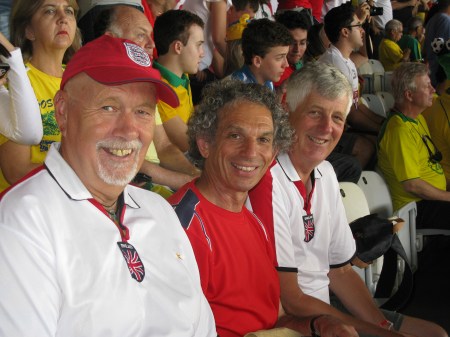 The writer, Jeff and Tony in Belo Horizonte - clearly wearing the wrong shirts!