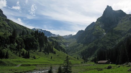 The magical Soustal Valley dominated by the Spaltenhorn with with the Schilthorn distant leftand Chichflue distant right.