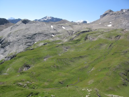 After the Lobhorn the route descended to some easier terrain.
