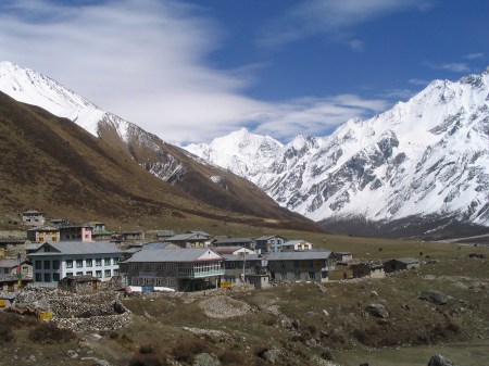 The remote Nepalese village of Kyangin Gompa was almost deserted and the setting for an unlikely reunion.