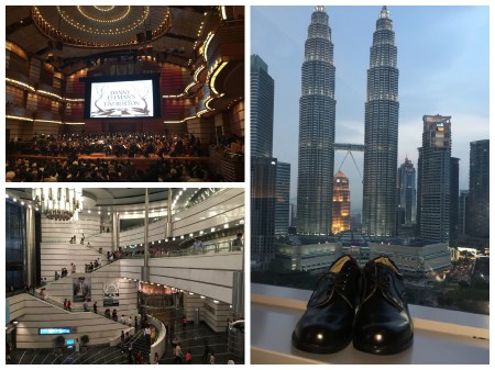 The Malaysian Philharmonic Orchestra perform at their own Concert Hall within the Petronas Twin Towers. Gentlemen need to procure shoes!