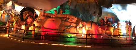 Reclining statue of Lord Rama in the Ramayana Cave, Batu.