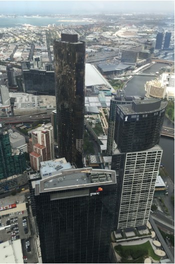 There is a spectacular view over Melbourne from the Eureka Tower Viewing Deck.