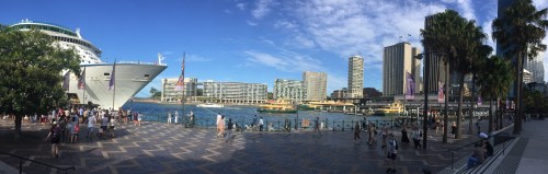 Circular Quay is the main Terminal on Sydney Harbour for commuter ferries and Ocean Liners alike and is always bustling with activity.