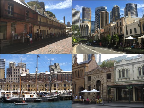 The historic Rocks area overlooked by Sydney’s commercial centre, is the site of the original Sydney settlement and is popular with tourists and locals alike.