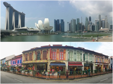 1 Singapore is a city that combines one of the most distinctive skylines in the world with a wide range of traditional architecture that reflects its rich ethnic makeup.