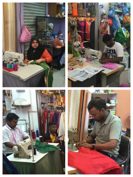  Tailors at work in Little India’s Tekka Centre.