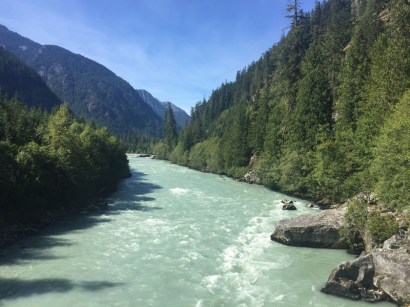 Typical Canadian scenery. We recrossed the Elaho River to return to Vancouver.