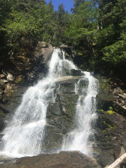 Waterfall adjacent to the Elaho River Forestry Road.