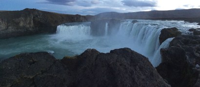 The Godafoss Waterfall resembles a smaller scale Niagara